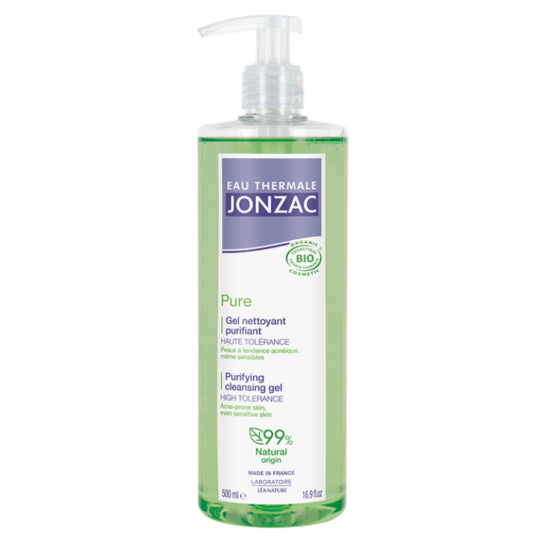 JONZAC Pure Gel Nettoyant Purifiant 500ml Matifiant Régulateur Peaux Mixtes Grasses