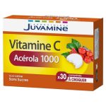 JUVAMINE Vitamine C Acerola 30 Comprimés à Croquer 500mg Immunité Défenses Naturelles Énergie Anti-Fatigue