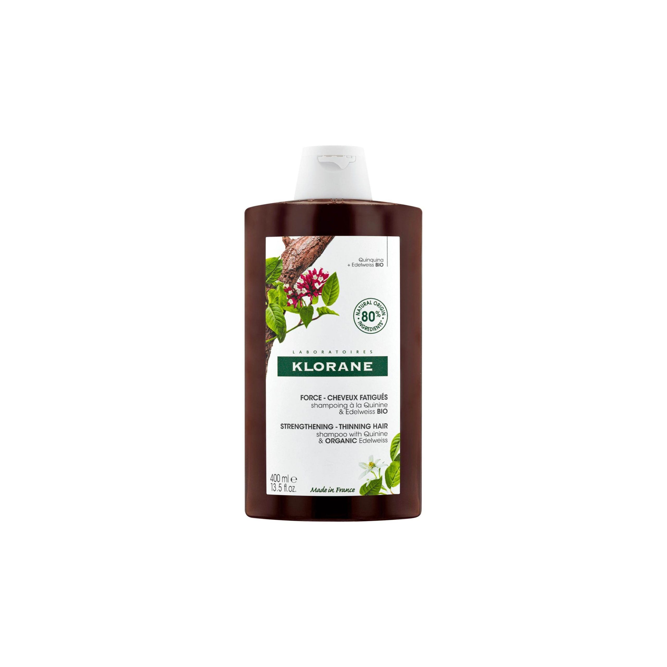 KLORANE Shampooing à la Quinine et Edelweiss BIO 400ml - Fortifiant Anti-Chute KLORANE Shampooing à la Quinine et Edelweiss BIO 400ml - Fortifiant Anti-Chute