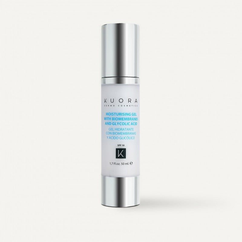 Kuora Gel Hydratant avec Biomembranes et Glycolique Acide SPF10 50ml Kuora Gel Hydratant avec Biomembranes et Glycolique Acide SPF10 50ml