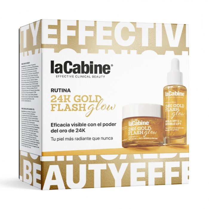 LACABINE Pack Routine 24K Gold Flash Sérum 30ml + Crème 15ml Coffret Éclat Or Pur Anti-Âge Hydratation Tous Types de Peaux LACABINE Pack Routine 24K Gold Flash Sérum 30ml + Crème 15ml Coffret Éclat Or Pur Anti-Âge Hydratation Tous Types de Peaux