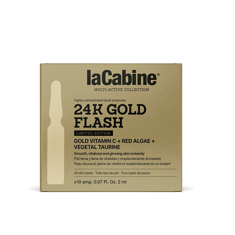 LACABINE 24K Gold Flash Ampoule 10x2ml Sérum Anti-Âge Éclat Or 24 Carats Effet Lifting LACABINE 24K Gold Flash Ampoule 10x2ml Sérum Anti-Âge Éclat Or 24 Carats Effet Lifting