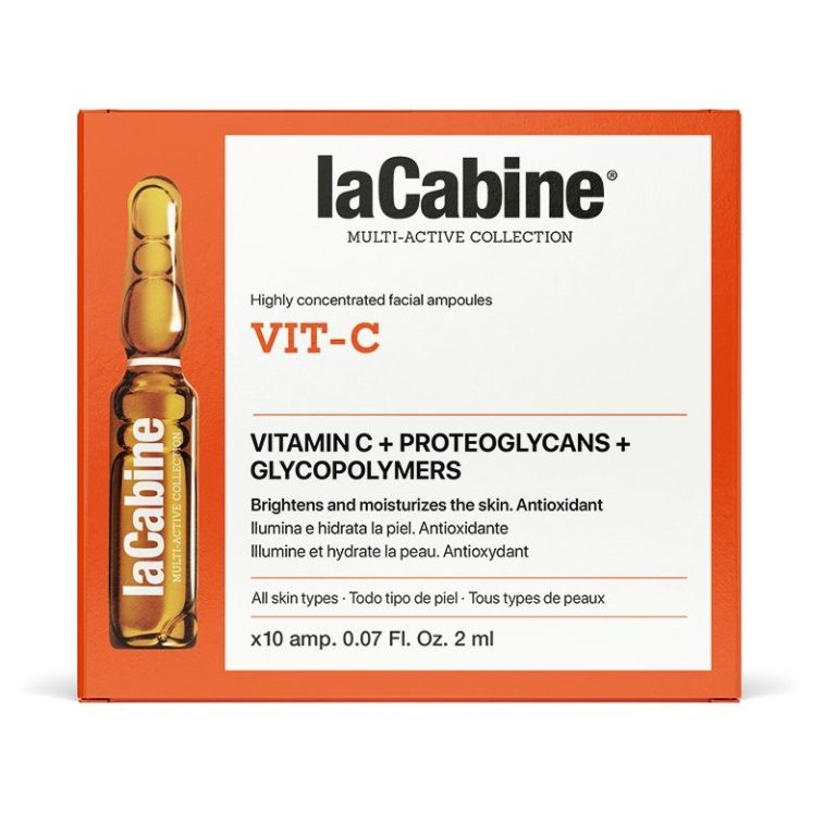 LACABINE VIT-C Ampoules 10x2ml Vitamine C Pure Concentré Éclat Anti-Taches Antioxydant Cure Intensive Tous Types de Peaux