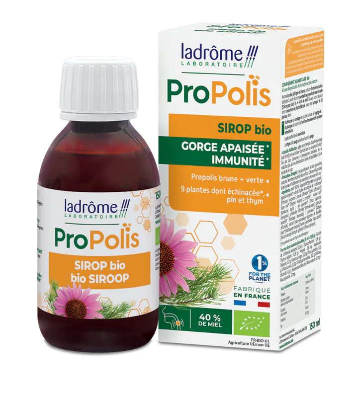 LADROME Sirop Propolis 150ml Sirop Naturel Propolis Gorge Immunité Défenses Naturelles Bien-être Respiratoire LADROME Sirop Propolis 150ml Sirop Naturel Propolis Gorge Immunité Défenses Naturelles Bien-être Respiratoire
