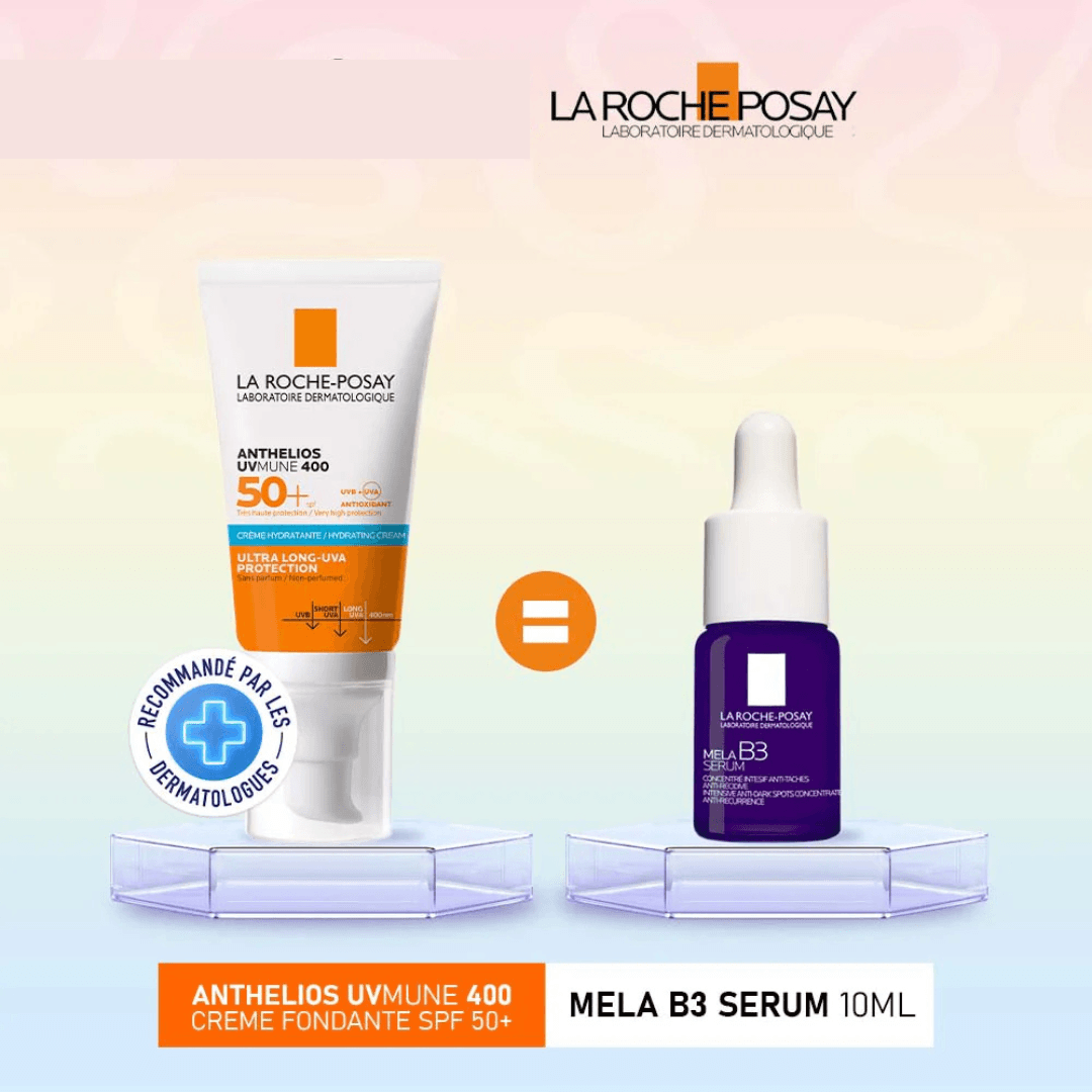LA ROCHE POSAY ANTHELIOS ULTRA CRÈME INVISIBLE SPF 50+ 50ML =MELA B3 SERUM 10ML OFFERT LA ROCHE POSAY ANTHELIOS ULTRA CRÈME INVISIBLE SPF 50+ 50ML =MELA B3 SERUM 10ML OFFERT