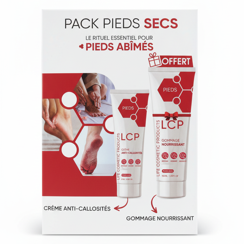 LCP Pack Pied Sec Crème Anti-Callosités 75ml Pieds Secs Craquelés Adoucissante Réparatrice + Gommage Nourrissant 100ml Offert LCP Pack Pied Sec Crème Anti-Callosités 75ml Pieds Secs Craquelés Adoucissante Réparatrice + Gommage Nourrissant 100ml Offert