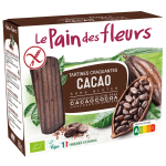 LE PAIN DES FLEURS Tartines Craquantes au Cacao Sans Gluten 150g Bio Vegan Petit-Déjeuner Gourmand Chocolaté