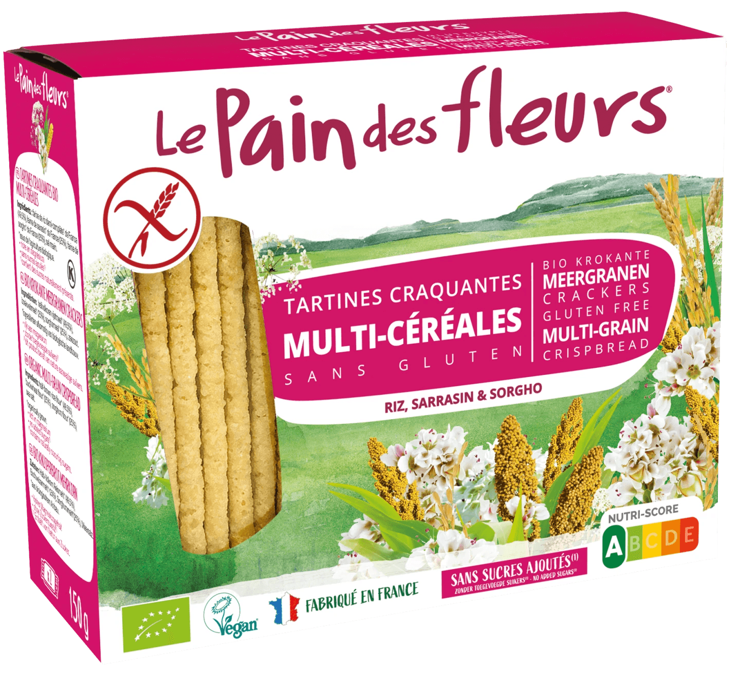 LE PAIN DES FLEURS Multi-Céréales 150g Galettes Croustillantes Bio Sans Gluten Vegan Petit-Déjeuner Sain LE PAIN DES FLEURS Multi-Céréales 150g Galettes Croustillantes Bio Sans Gluten Vegan Petit-Déjeuner Sain