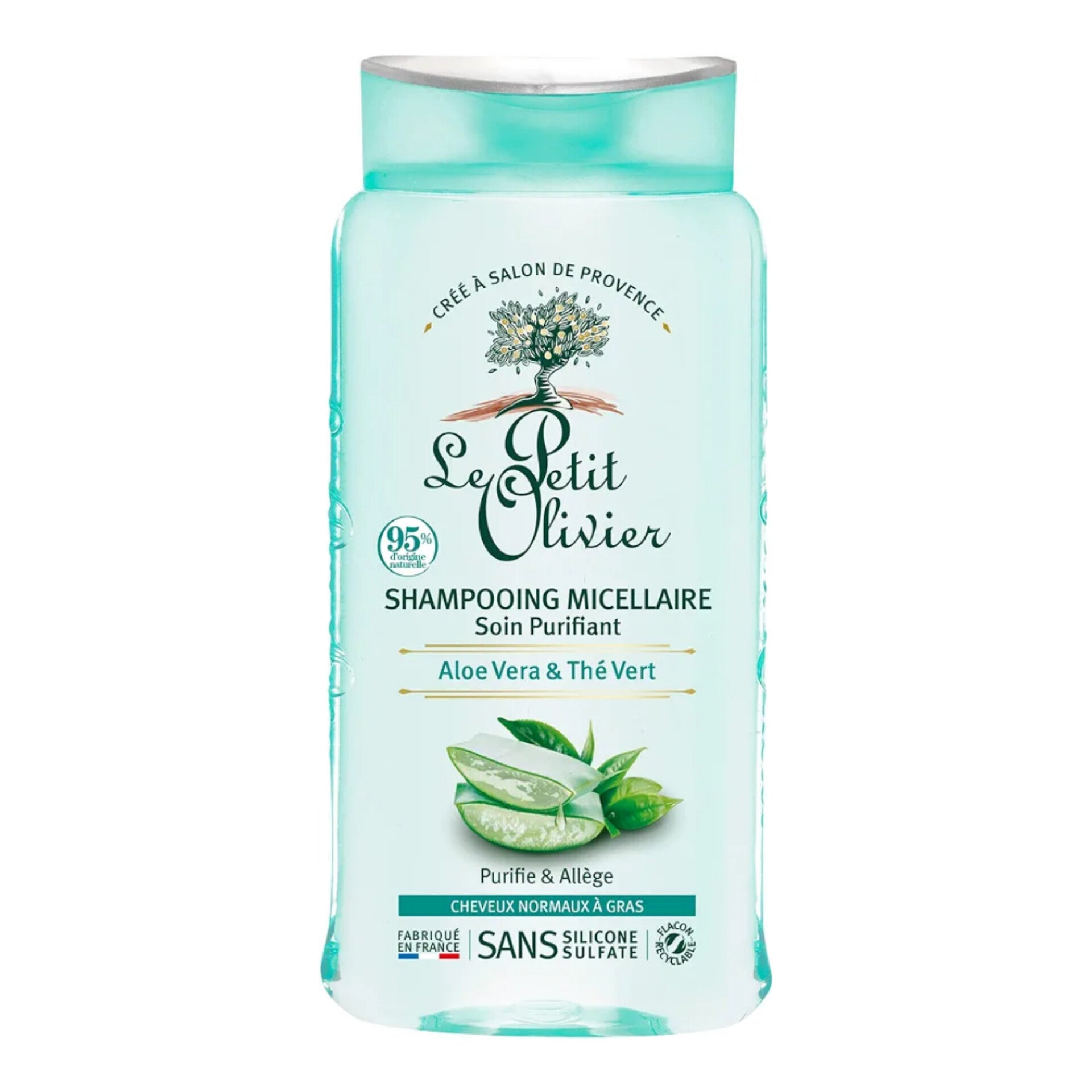 LE PETIT OLIVIER - Shampooing Micellaire Purifiant Aloe Vera et Thé Vert - 250ml LE PETIT OLIVIER - Shampooing Micellaire Purifiant Aloe Vera et Thé Vert - 250ml