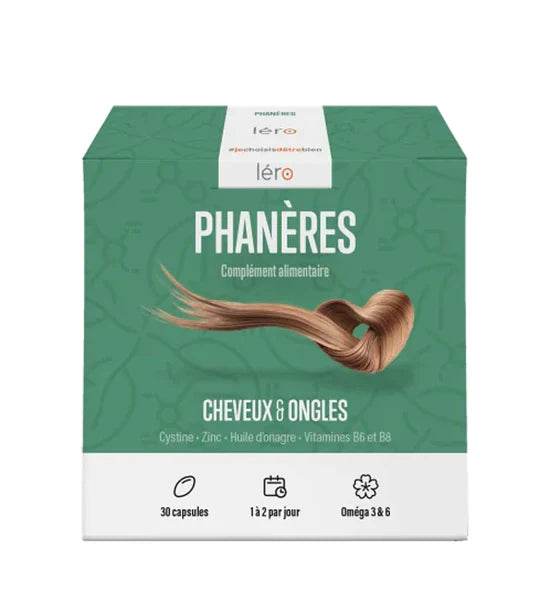 Léro Phanères Complément Alimentaire Cheveux Ongles 30 Capsules Anti-Chute Fortifiant Léro Phanères Complément Alimentaire Cheveux Ongles 30 Capsules Anti-Chute Fortifiant