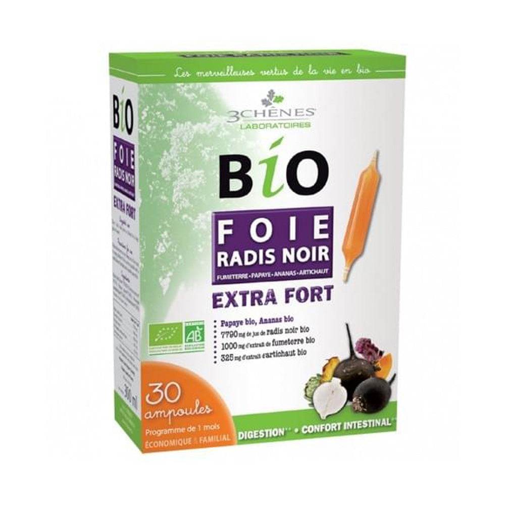 Les 3 Chênes Foie Radis Noir 30 Ampoules*10ml Les 3 Chênes Foie Radis Noir 30 Ampoules*10ml