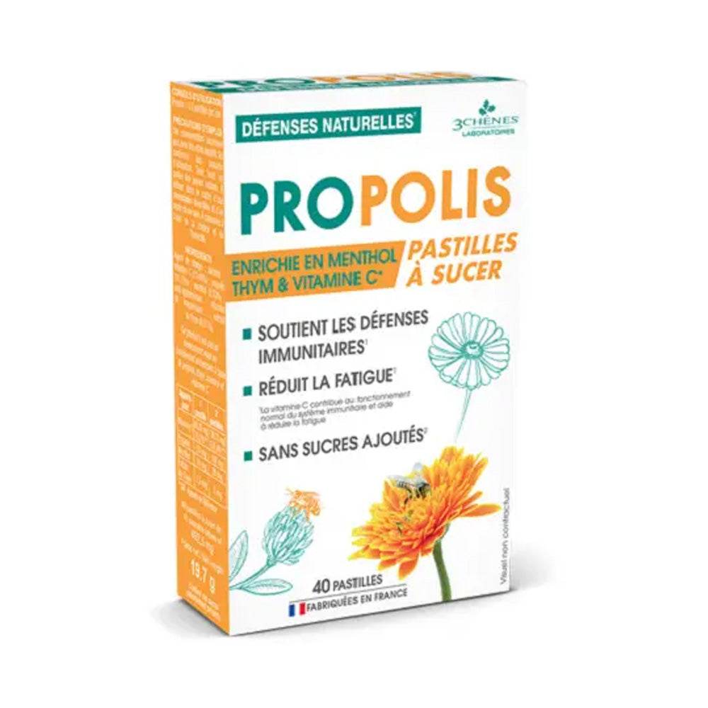 Les 3 Chênes Propolis Pastilles à Sucer Boite De 40 Pastilles Les 3 Chênes Propolis Pastilles à Sucer Boite De 40 Pastilles