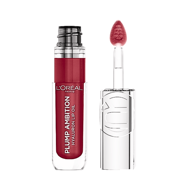 L&rsquo;ORÉAL PARIS Plump Ambition 490 Berry Jolie Huile Lèvres Repulpante Acide Hyaluronique Naturel Hydratation Longue Tenue