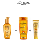 Elseve Routine Ex Oil Huile 100ml+Shampooing 200ml+Oil Replacement 125ml
