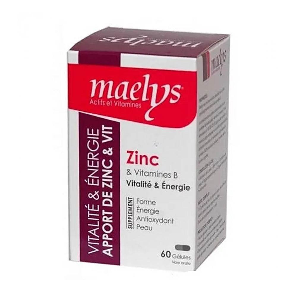 MAELYS Zinc Et Vitamine B 60 Gélules Immunité Défenses Naturelles Énergie Peau Cheveux Ongles MAELYS Zinc Et Vitamine B 60 Gélules Immunité Défenses Naturelles Énergie Peau Cheveux Ongles