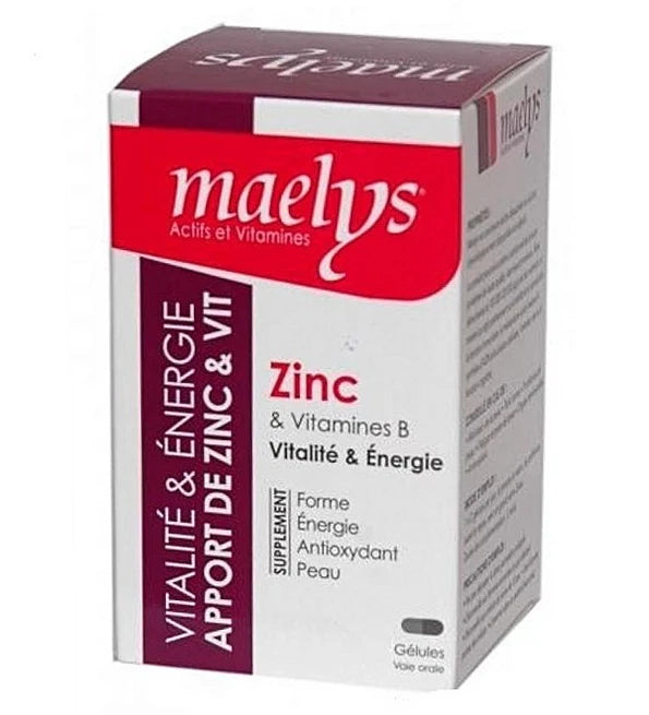 Maelys Zinc et Vitamines B -30 Gélules Maelys Zinc et Vitamines B -30 Gélules
