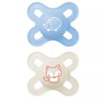 MAM Lot de 2 Sucettes  Start Forest 0-2 mois - Bleu & Beige