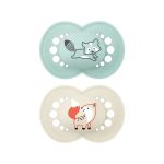 MAM Lot de 2 Sucettes Original 6M+ - Beige & Mint