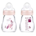MAM  Biberon en verre 170ml - Rose