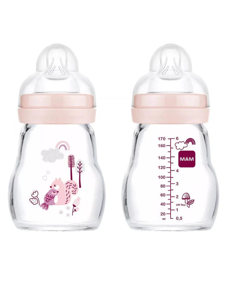 MAM Biberon en verre 170ml - Rose