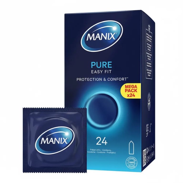 MANIX Pure 24 Préservatifs Latex Naturel Protection Optimale Confort Maximal Sensation Naturelle