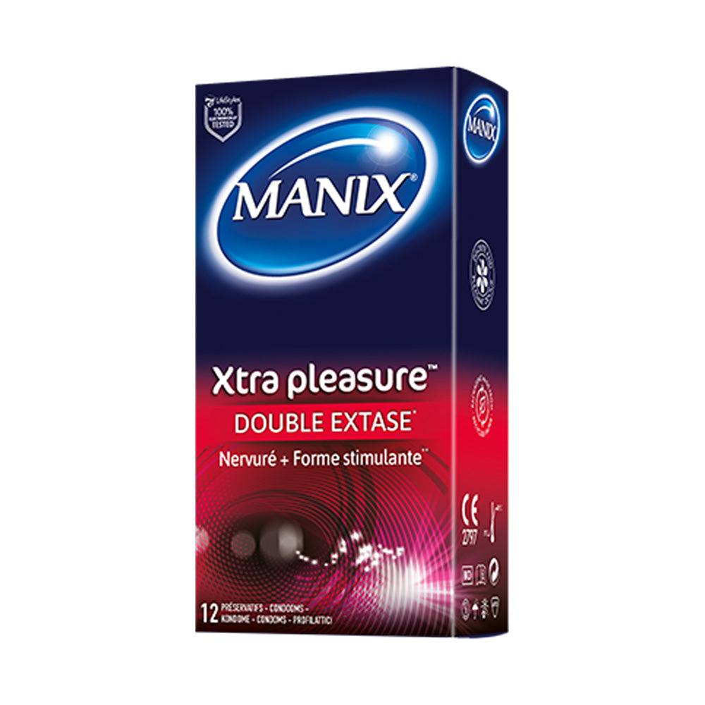Manix Xtra Pleasure Double Extase 12 Préservatifs Manix Xtra Pleasure Double Extase 12 Préservatifs