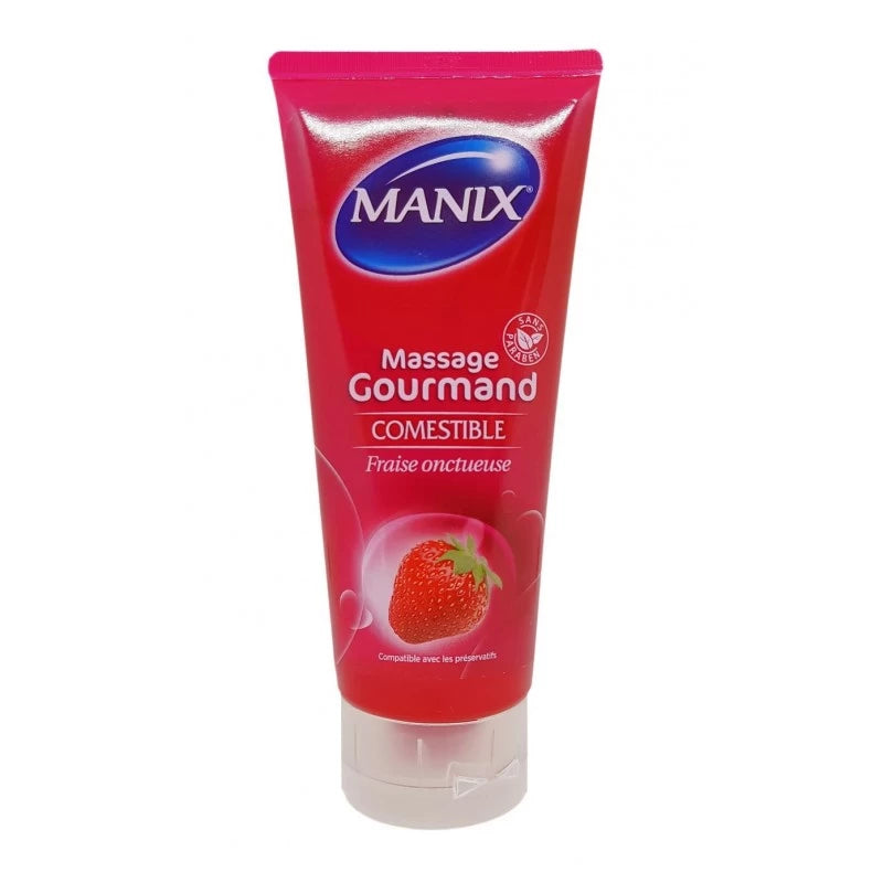 Manix Gel de Massage Gourmand Fraise 200 ml Manix Gel de Massage Gourmand Fraise 200 ml