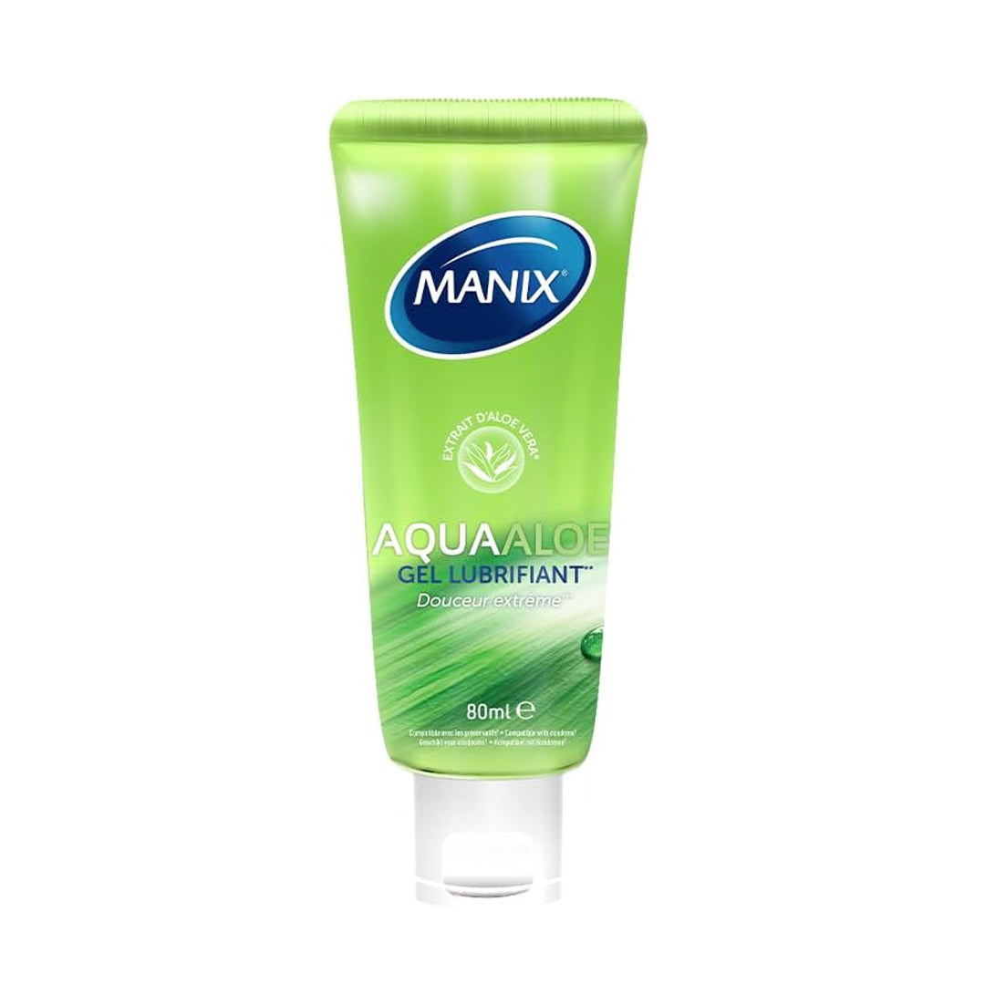 MANIX Gel Aqua Aloe 80ml Lubrifiant Intime Aloe Vera Hydratant Douceur Extrême Compatible Préservatifs Base Eau MANIX Gel Aqua Aloe 80ml Lubrifiant Intime Aloe Vera Hydratant Douceur Extrême Compatible Préservatifs Base Eau