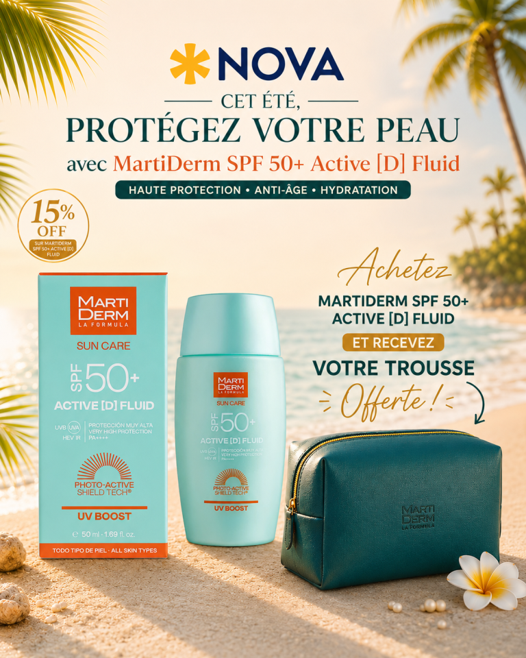 MARTIDERM Sun Care Active D Fluide SPF50 50ml - Fluide Solaire Vitamine D = TROUSSE OFFERTS