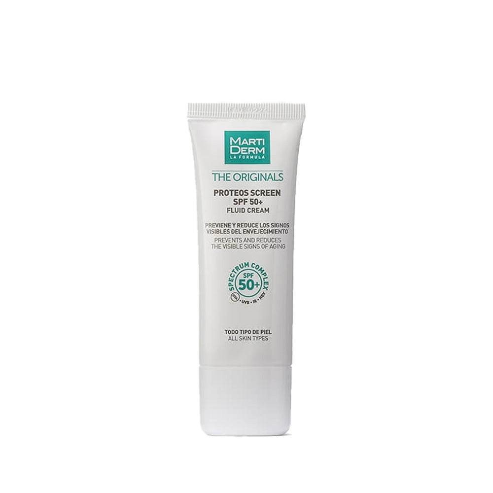 MARTIDERM Proteos Screen Fluid Cream SPF50+ 40ml - Crème Solaire Anti-Âge Protéoglycanes MARTIDERM Proteos Screen Fluid Cream SPF50+ 40ml - Crème Solaire Anti-Âge Protéoglycanes