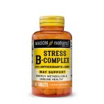 MASON NATURAL Stress B-Complex 60 Tablets Complément Alimentaire Vitamines B Anti-Stress Énergie Système Nerveux