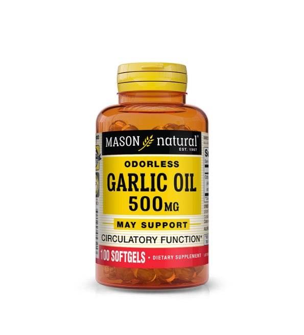 Mason Natural Garlic Oil 500 mg 100 Softgels Mason Natural Garlic Oil 500 mg 100 Softgels
