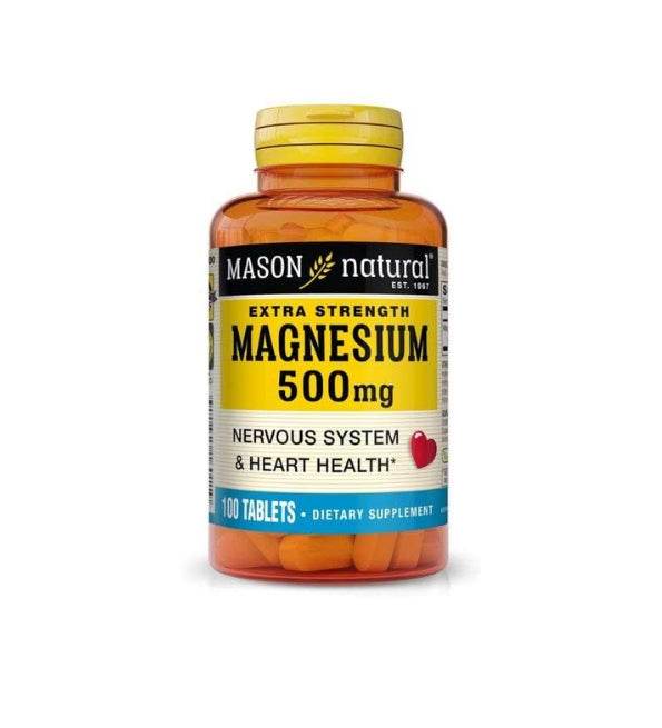 Mason Natural Magnesium 500mg 100 Tablets Mason Natural Magnesium 500mg 100 Tablets