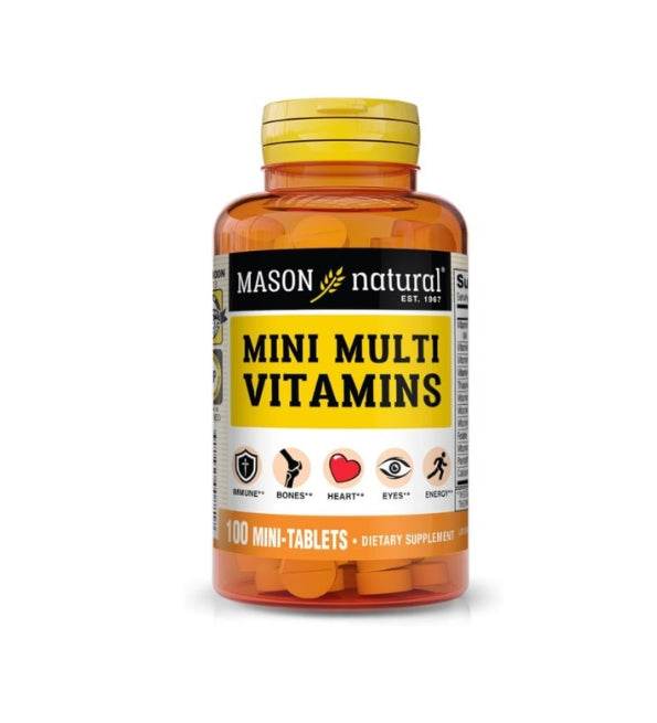 Mason Natural Mini Multivitamins 100 Mini-Comprimés - Multivitamines Complètes Énergie Immunité Mason Natural Mini Multivitamins 100 Mini-Comprimés - Multivitamines Complètes Énergie Immunité