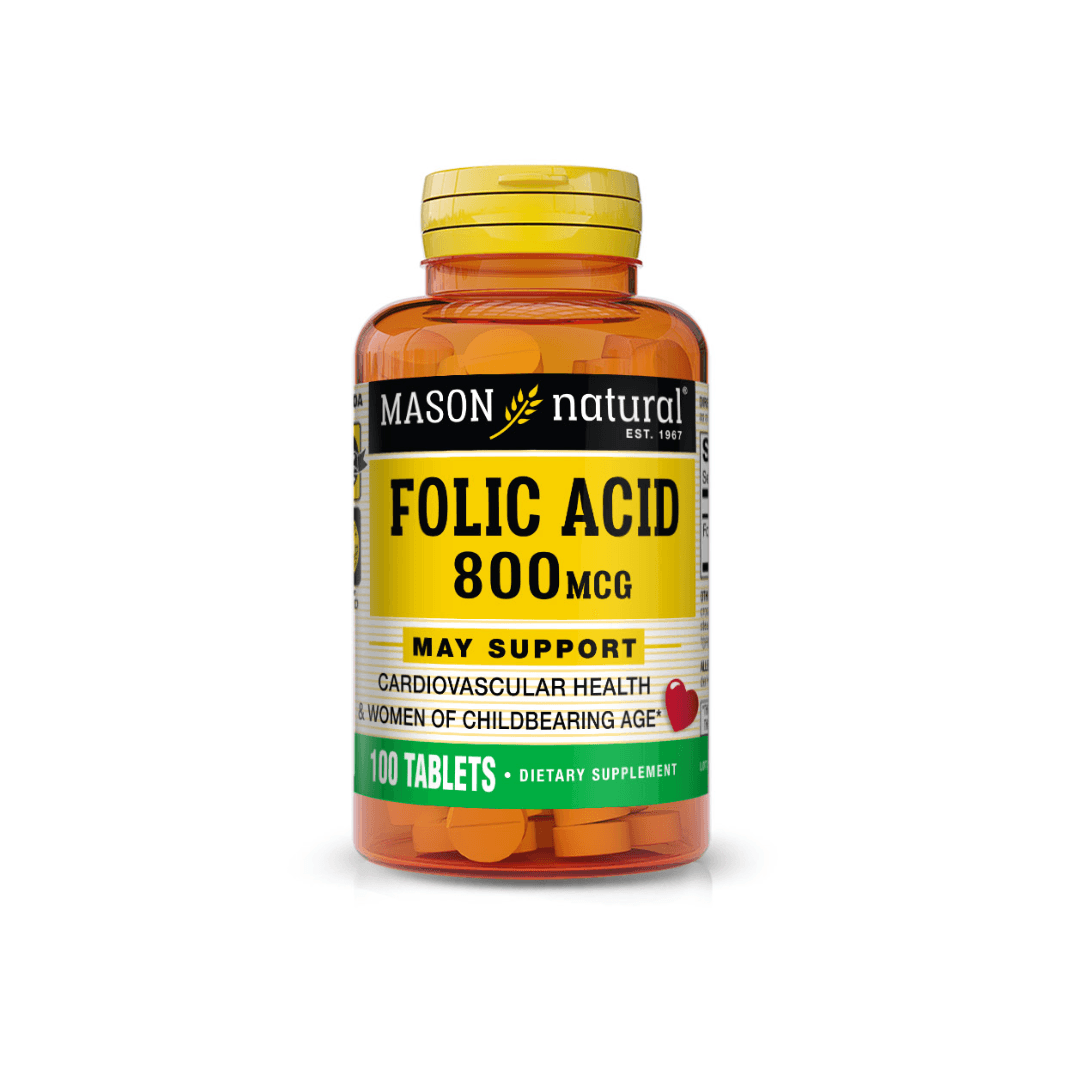 Mason Natural Folic Acid 800mg 100 Tablets Mason Natural Folic Acid 800mg 100 Tablets