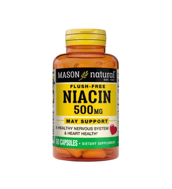 Mason Natural Flush-free Niacin 500mg 60 capsules Mason Natural Flush-free Niacin 500mg 60 capsules