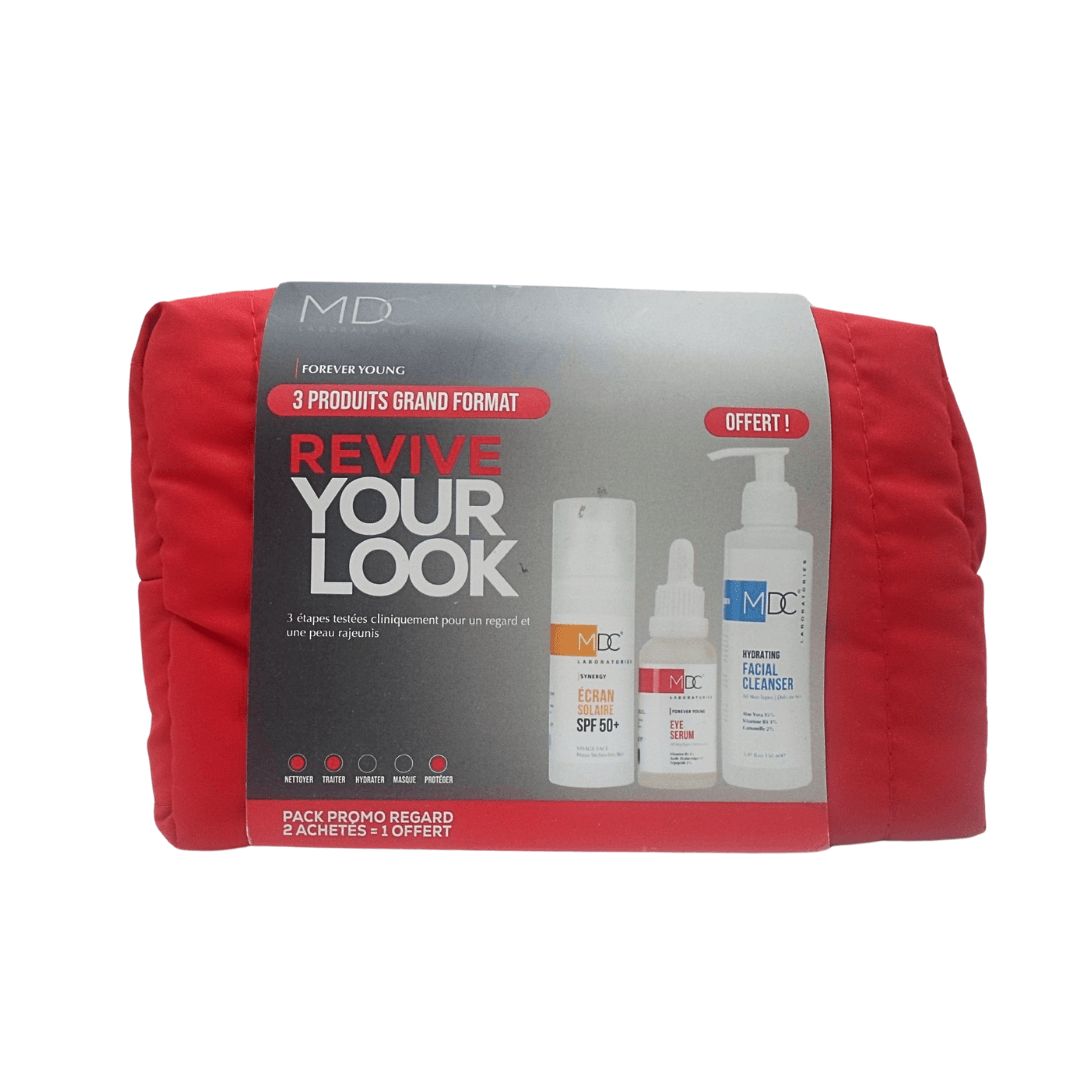 MDC Facial Cleanser+ Eye Serum+ Ecran Solaire Peaux Seches Forever Young MDC Facial Cleanser+ Eye Serum+ Ecran Solaire Peaux Seches Forever Young
