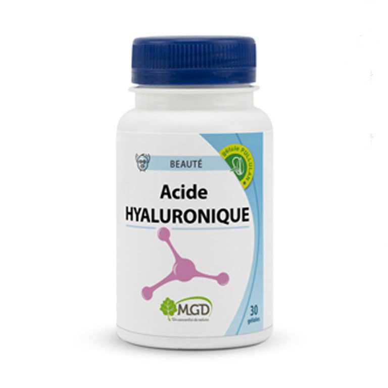 MGD Nature Acide Hyaluronique 30 Gélules Anti-Âge Hydratation Peau Beauté Naturelle