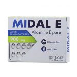 MIDAL E Vitamine E Pure 900mg 30 Capsules Antioxydant Puissant Protection Cellulaire Beauté Peau Anti-Âge