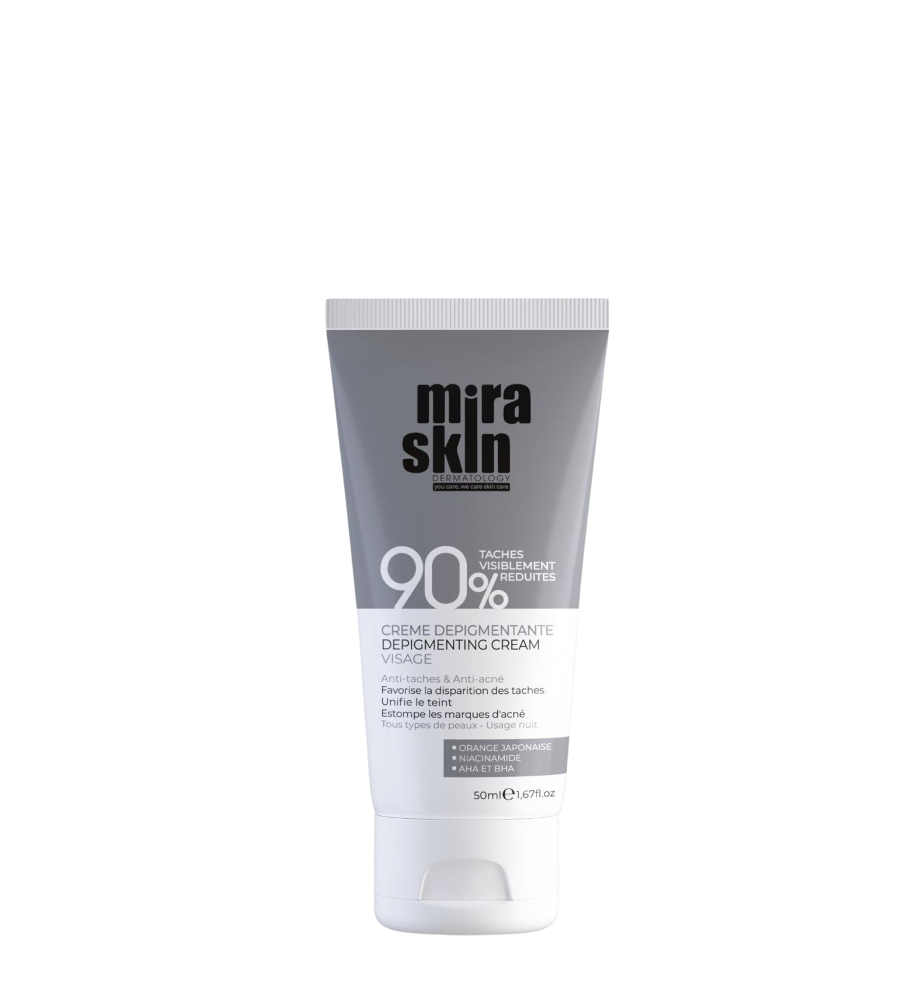 MIRASKIN Crème Dépigmentante 50ml Crème Anti-Taches Éclaircissante MIRASKIN Crème Dépigmentante 50ml Crème Anti-Taches Éclaircissante