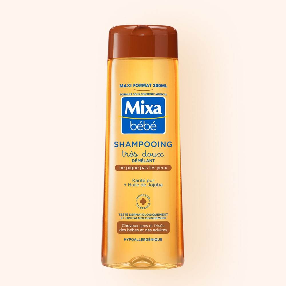 MIXA Shampooing Démêlant Très Doux Karité 300ml Soin Capillaire Hypoallergénique Cheveux Emmêlés Bébé Enfant Beurre Karité Formule Douce MIXA Shampooing Démêlant Très Doux Karité 300ml Soin Capillaire Hypoallergénique Cheveux Emmêlés Bébé Enfant Beurre Karité Formule Douce