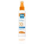 MIXA Solaire Adult Spray Peaux Sensibles SPF30+ 150ml Protection Solaire Haute Tolérance Hypoallergénique Résistant Eau Formule Douce