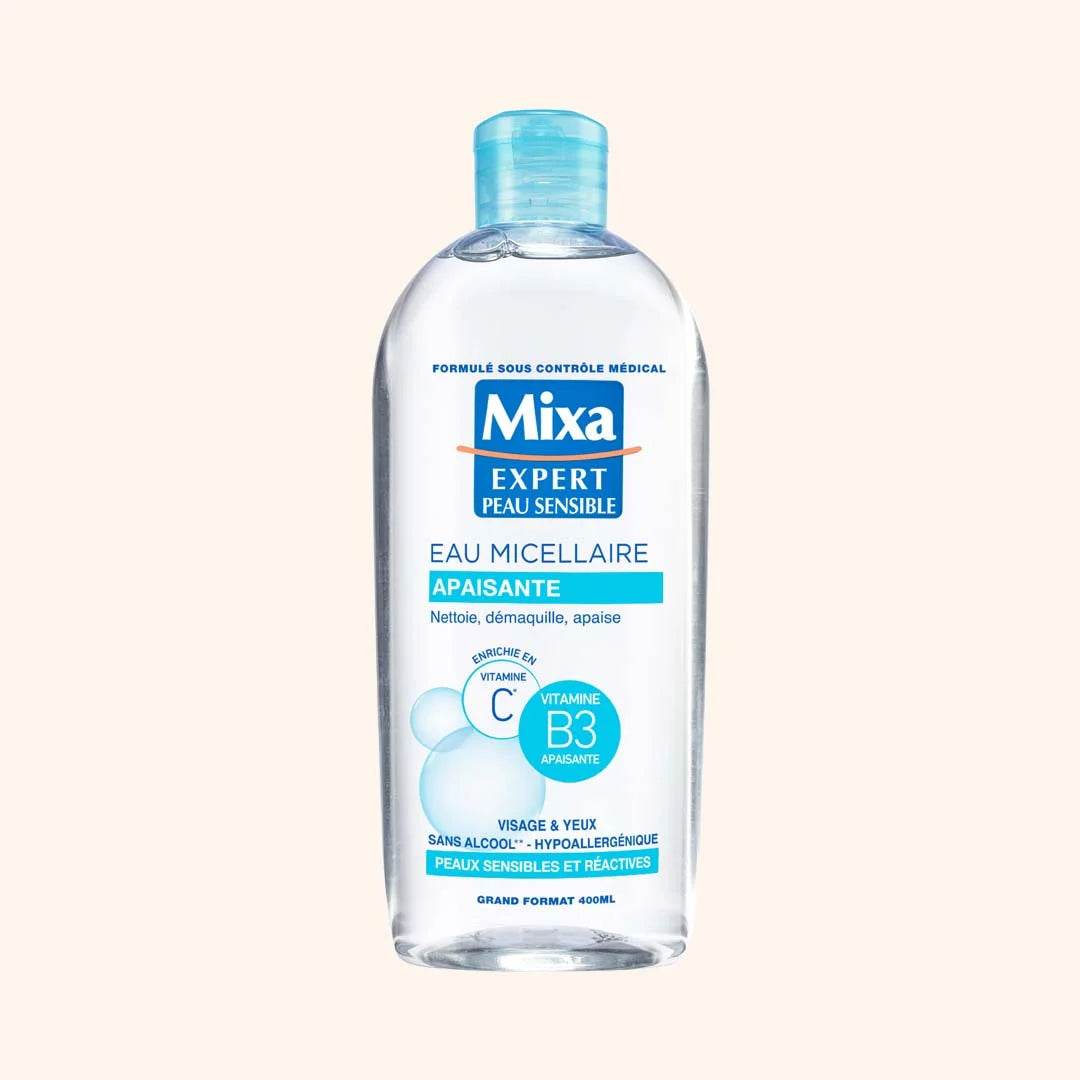 MIXA Eau Micellaire Apaisante 400ml Démaquillant Doux Peaux Sensibles Hypoallergénique Sans Parfum Zinc Panthenol MIXA Eau Micellaire Apaisante 400ml Démaquillant Doux Peaux Sensibles Hypoallergénique Sans Parfum Zinc Panthenol