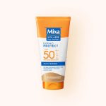MIXA Solaire Lait Peaux Sensibles SPF50+ 175ml Protection Solaire Hypoallergénique Zinc Panthénol Résistant Eau