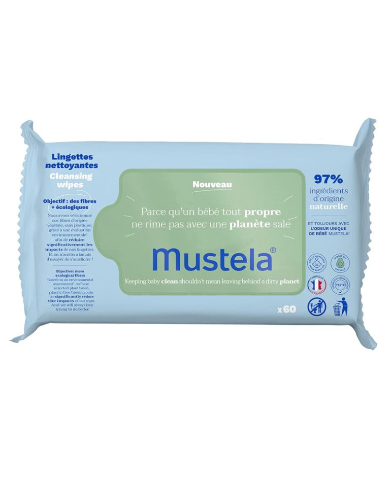 Mustela Lingettes Nettoyantes à l’Avocat BIO - 60 unités