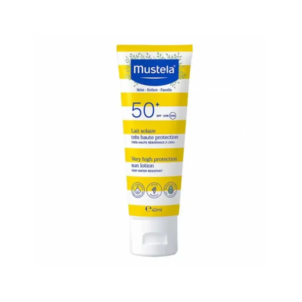 Mustela Lait Solaire Très Haute Protection 0M+ SPF 50+ - 40ml Mustela Lait Solaire Très Haute Protection 0M+ SPF 50+ - 40ml