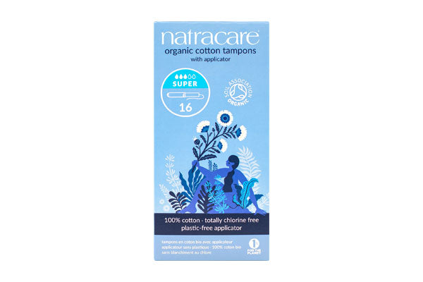 NATRACARE Tampons Super Avec Applicateur 16 Unités Protection Hygiénique Bio Coton Naturel Flux Abondant NATRACARE Tampons Super Avec Applicateur 16 Unités Protection Hygiénique Bio Coton Naturel Flux Abondant