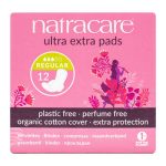 NATRACARE Serviette Ultra Extra Normal 12 Unités Protection Hygiénique Bio Coton Naturel Flux Moyen