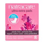 NATRACARE Serviette Ultra Extra Super 10 Unités Protection Hygiénique Bio Coton Naturel Flux Très Abondant