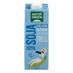 NATURE GREEN Boisson Soja Calcium 1L Lait Végétal Soja Bio Enrichi Calcium Sans Lactose Protéines Végétales
